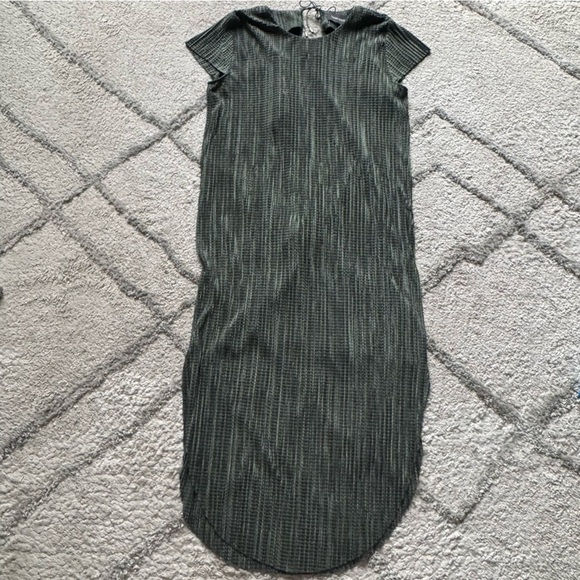 SABINA MUSAYEV Anthropologie green Textured Renaissance Midi Dress loose fit XS - Picture 2 of 12